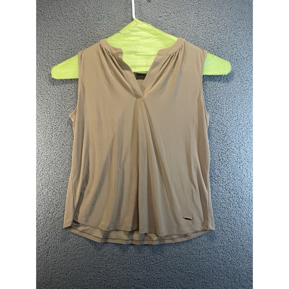 Jones New York  sleeveless shirt‎ Women's Large Beige Casual